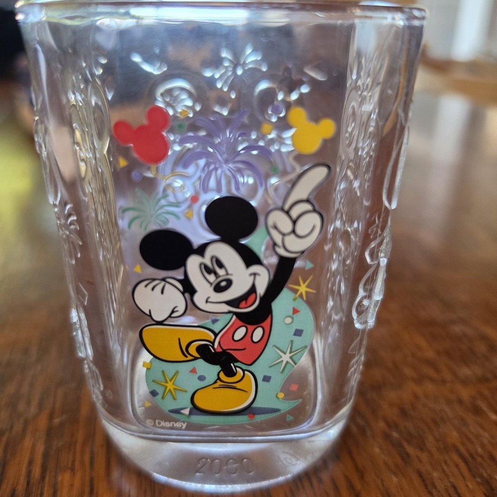 McDonald's Walt Disney World Magic Kingdom 2000 Commemorative Glass Mickey Mouse